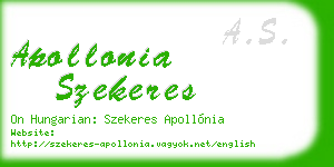 apollonia szekeres business card
